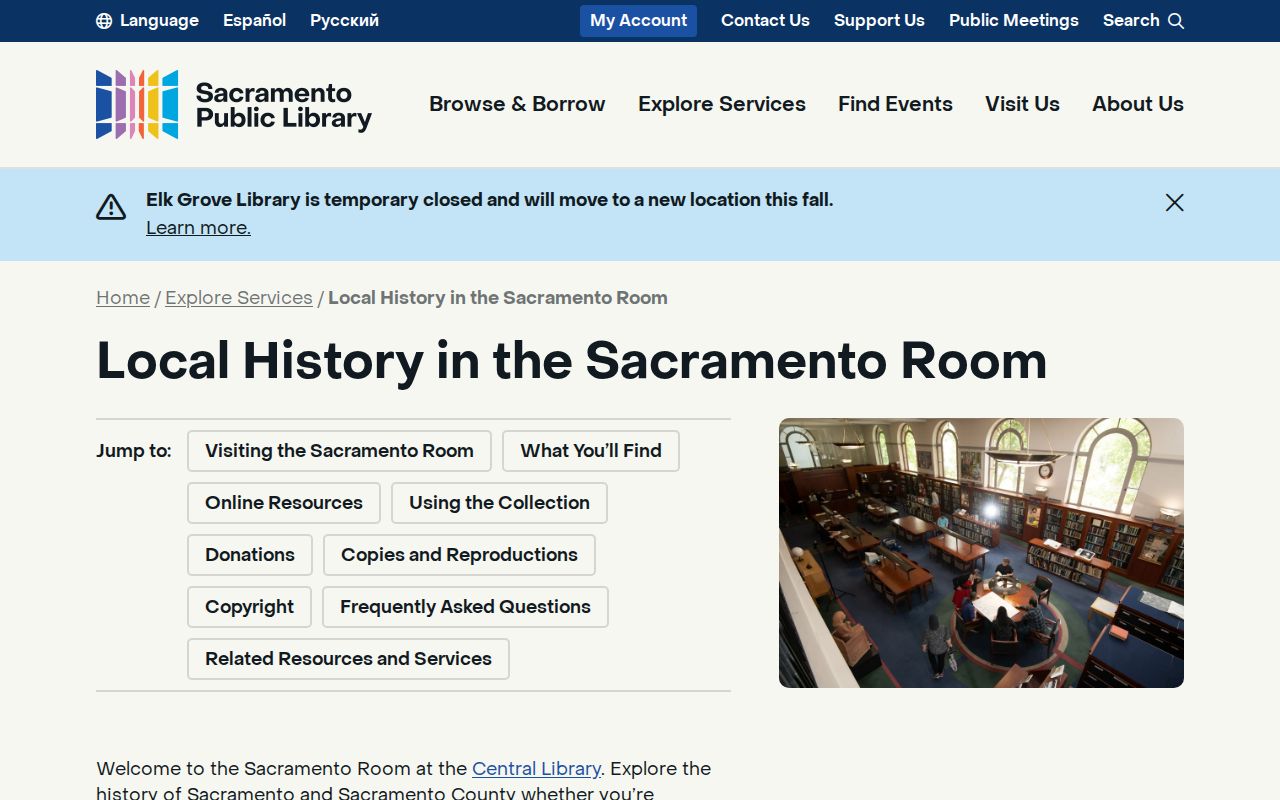 Sacramento County city directory Sacramento Room collections